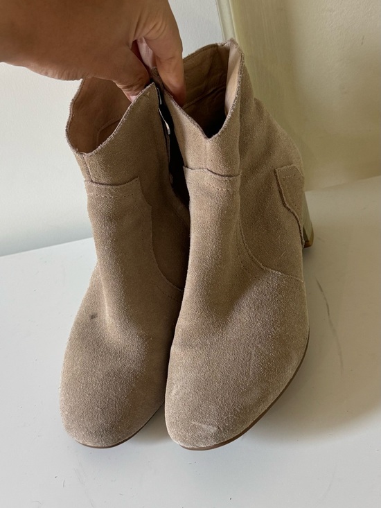 Aldo Shoes - Aldo Taupe Suede Ankle Booties Size 7